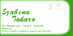 szabina takaro business card